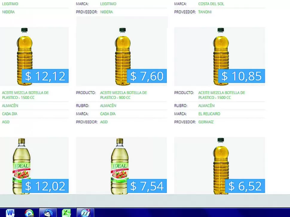 CONSUMO. La lista de artículos convenidos incluye aceite mezcla. PRECIOSCIUDADOS.COM