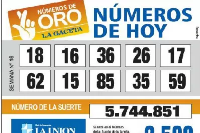 Los Números de Oro de LA GACETA