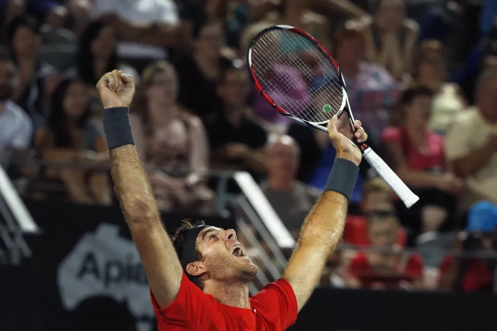 ARRIBA LOS BRAZOS. Del Potro jugó una final soñada. Ahora comienza el Abierto de Australia. FOTO REUTERS. 