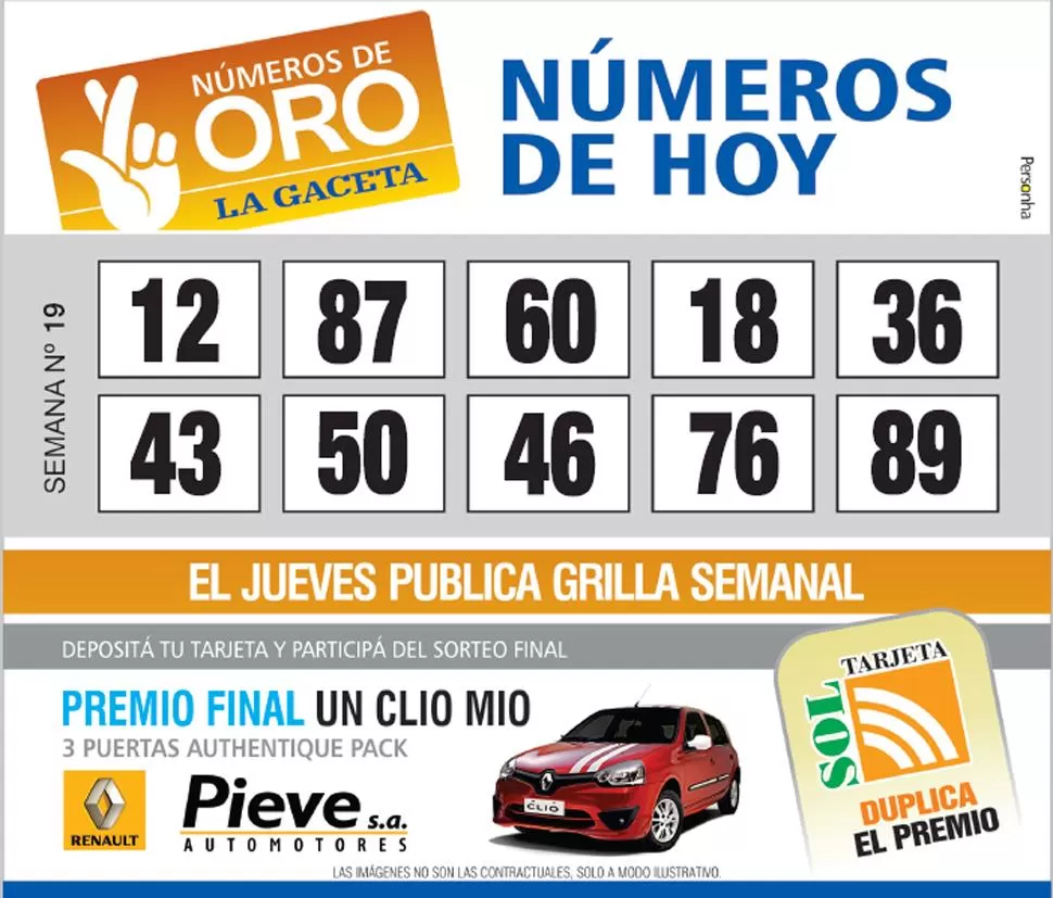 Los Números de Oro de LA GACETA