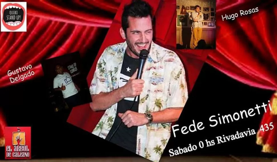 EN FUNCIÓN. Fede Simonetti estará hoy en “El árbol de Galeano”.  