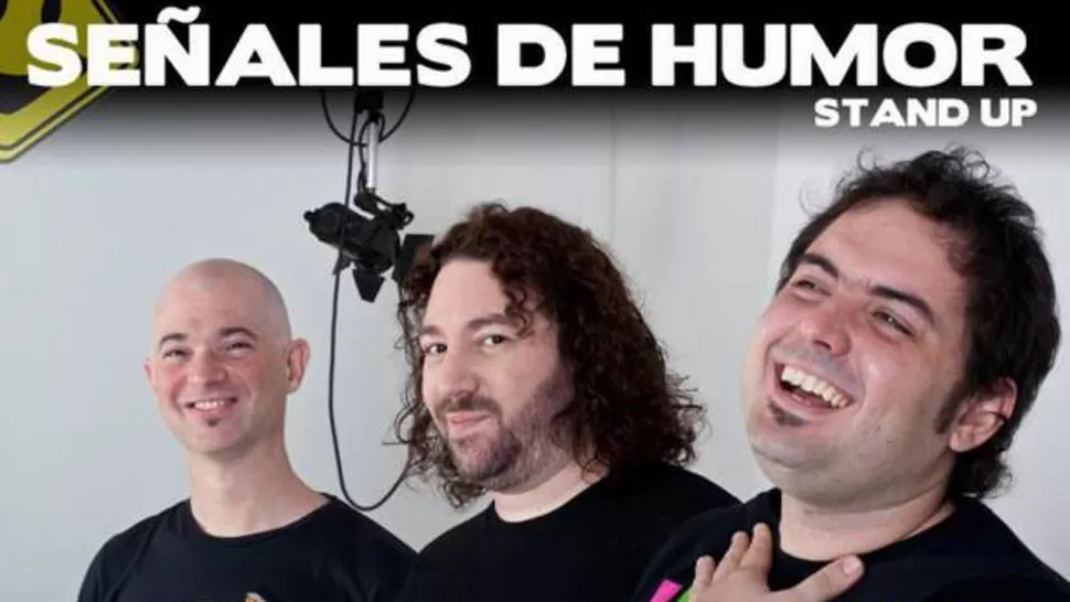 JUNTOS PERO SEPARADOS. Germán Ven, Gustavo Valiente y Gabriel Gómez comparten “Señales de humor”, pero cada uno está solo en escena. facebook señales de humor