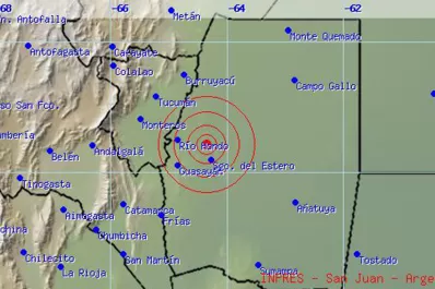 Un temblor de 3.9° de magnitud sacudió a Santiago del Estero