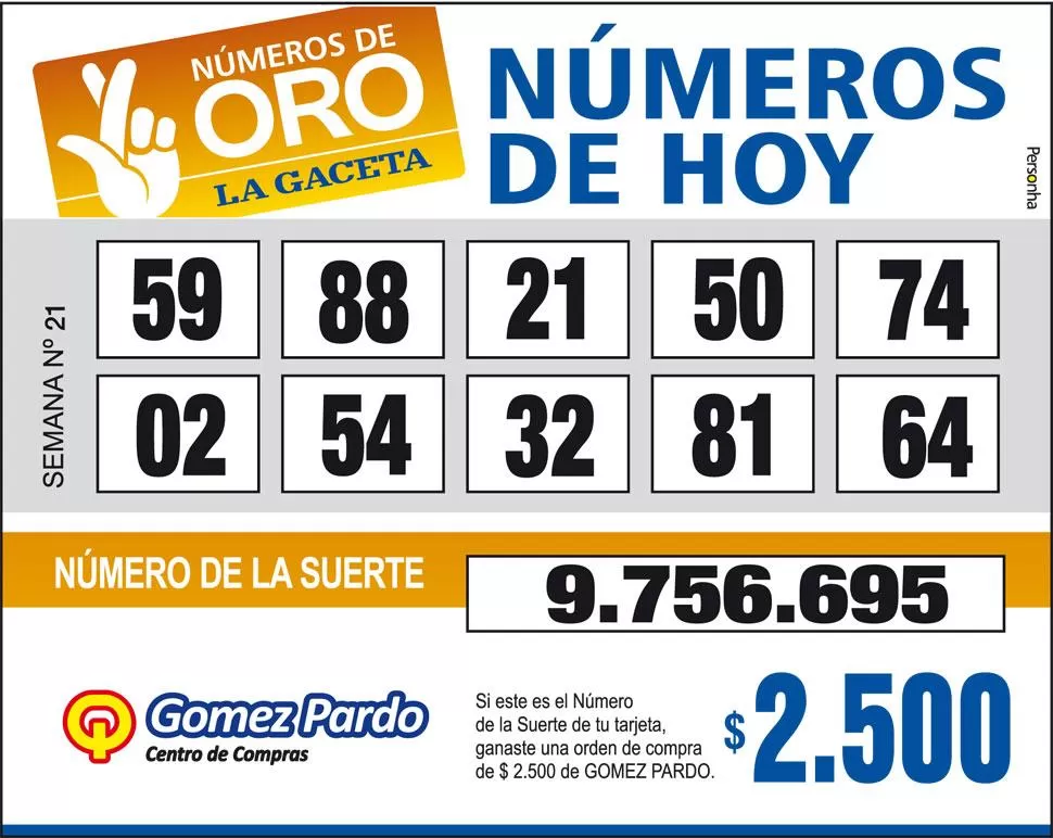 Los Números de Oro de LA GACETA