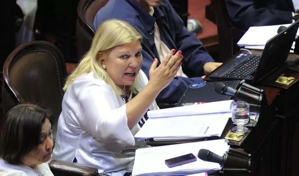 DATOS. Según Carrió, Milani recopila información de dirigentes. telam