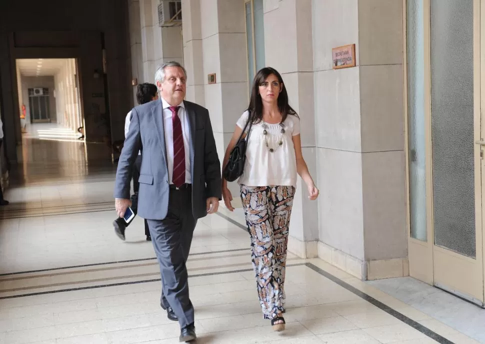 CABILDEO. Gassenbauer y Vargas Aignasse fueron a tribunales, en representación del PE, a solicitar colaboración de la Corte para la aplicación de la norma. la gaceta / foto de héctor peralta