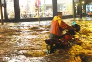 La ciudad quedó tapada por agua en pocos minutos
