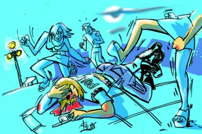 Una policía sufrió una violenta paliza a la salida de un boliche céntrico