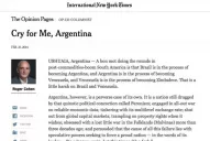 Dura nota de The New York Times: Argentina está camino a convertirse en Venezuela