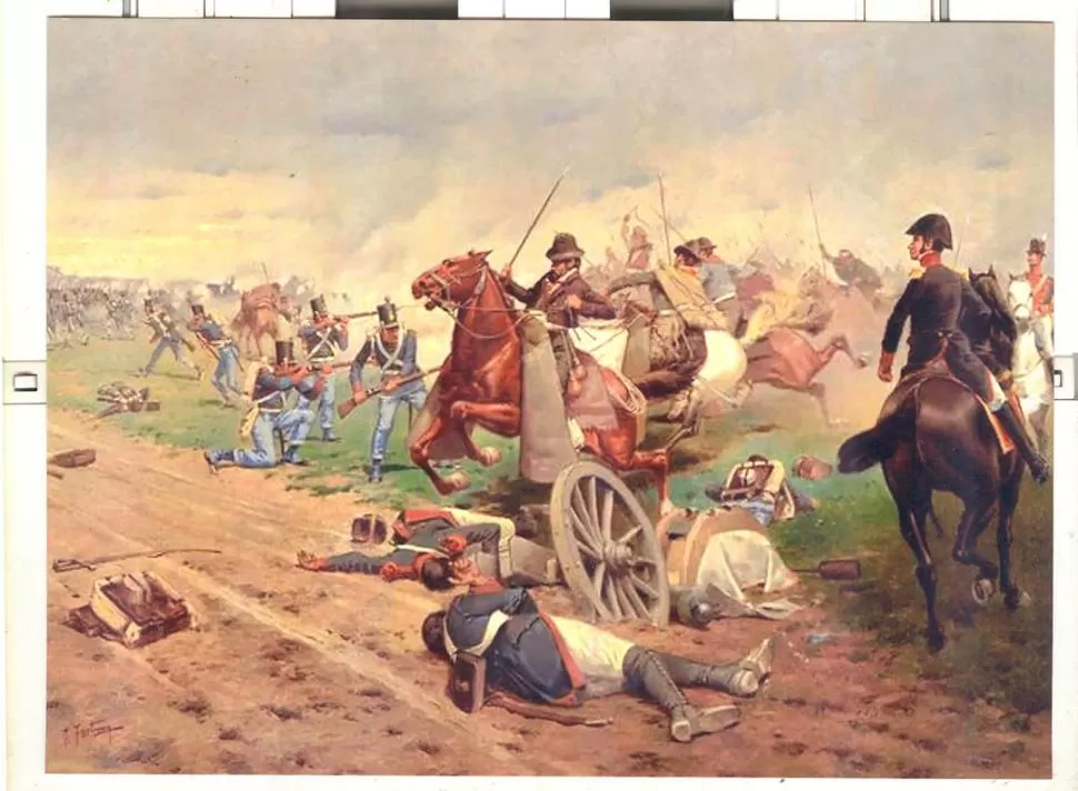 “LA BATALLA DE TUCUMÁN”. El difundido óleo de Fortuny, es una de las pocas representaciones pictóricas de la acción de Campo de las Carreras  la gaceta / archivo