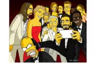 Los Simpson dieron su versión de la selfie de los Oscar