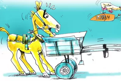 El caballo detrás del carro