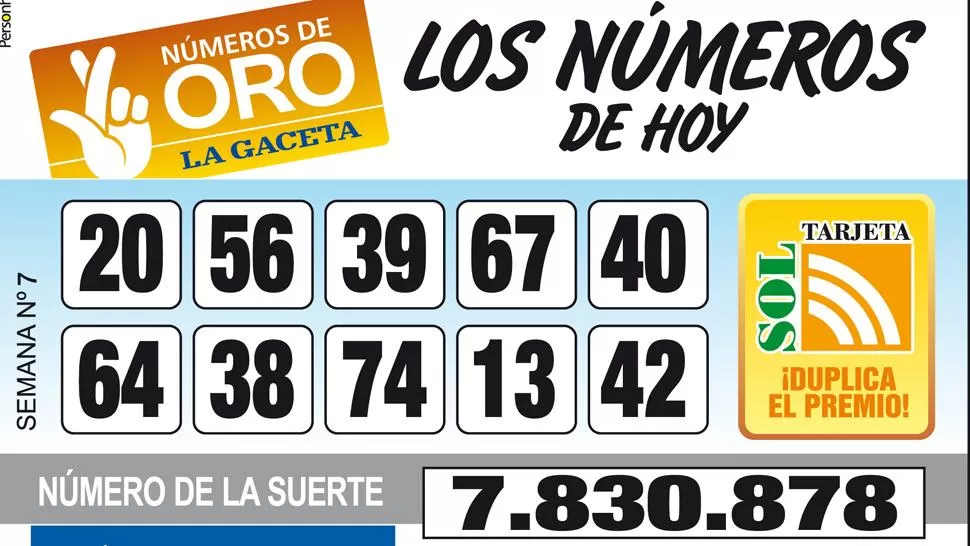 Los Números de Oro de LA GACETA