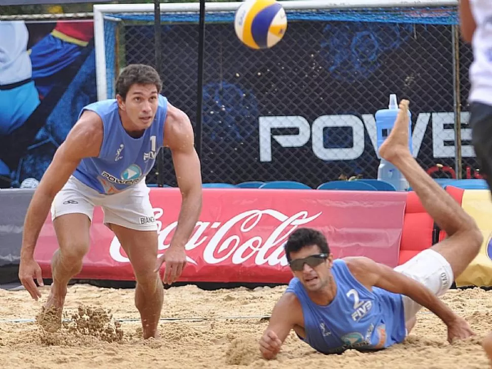 PARA ALENTAR. Bianchi y Azaad, una de las parejas argentinas que competirán. 