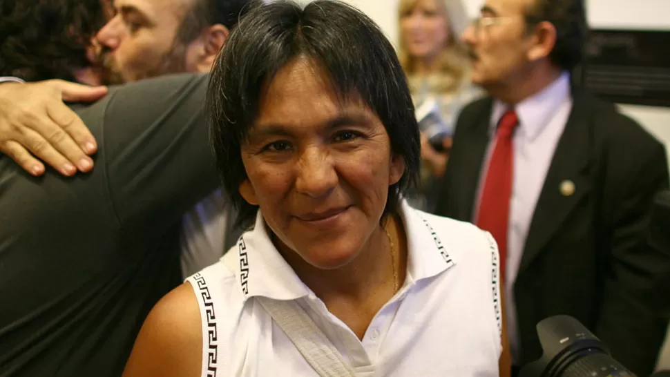 OFICIALISTA. Milagro Sala mantiene una estrecha cercanía con el Gobierno. FOTO TOMADA DE LANACION.COM