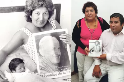Nació cuando su madre iba a ver al Papa