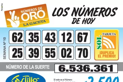 Los Números de Oro de LA GACETA