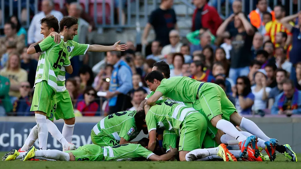 TRAGO AMARGO. Getafe rescató la igualdad sobre la hora. REUTERS