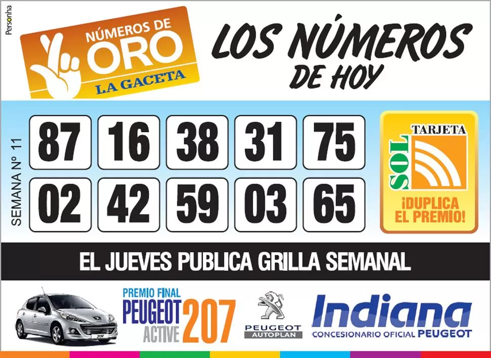 Los Números de Oro de LA GACETA