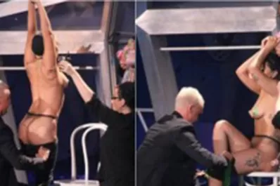 Lady Gaga se desnudó en pleno show
