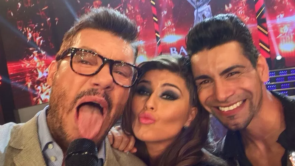 EN SHOWMATCH. Loly junto a Marcelo. IMAGEN TOMADA DE TWITTER (@CUERVOTINELLI)