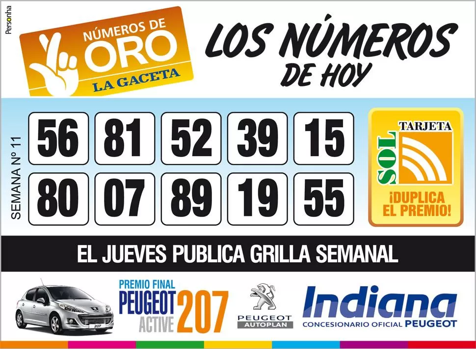 Los Números de Oro de LA GACETA