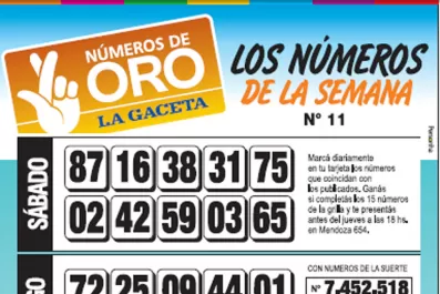 La grilla completa de los Números de Oro de la semana N° 11