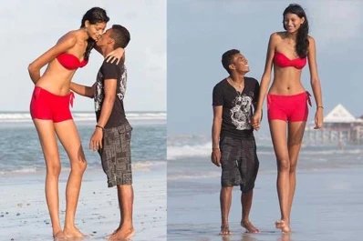 Se casa la adolescente más alta del mundo: Mide 2,06 metros