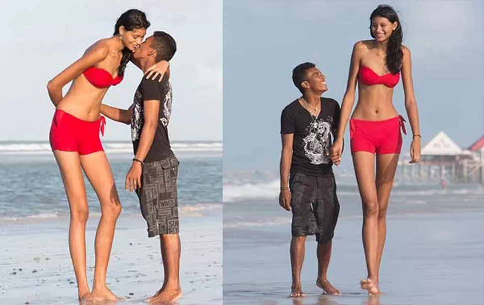 FELICIDAD. Ella bromea con que parece la madre de su novio cuando van de la mano. FOTO TOMADA DE CUATRO.COM