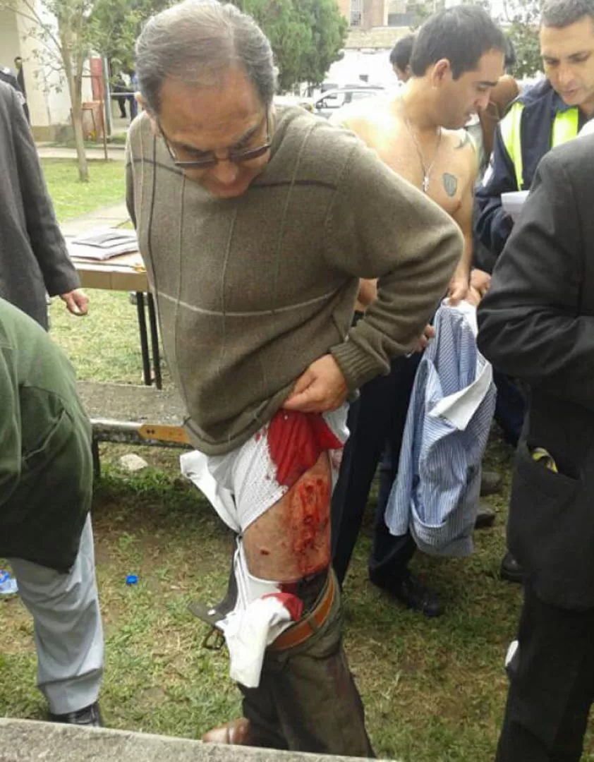 HERIDO. Eduardo Bourlé, titular de la Bancaria. foto de asociación bancaria