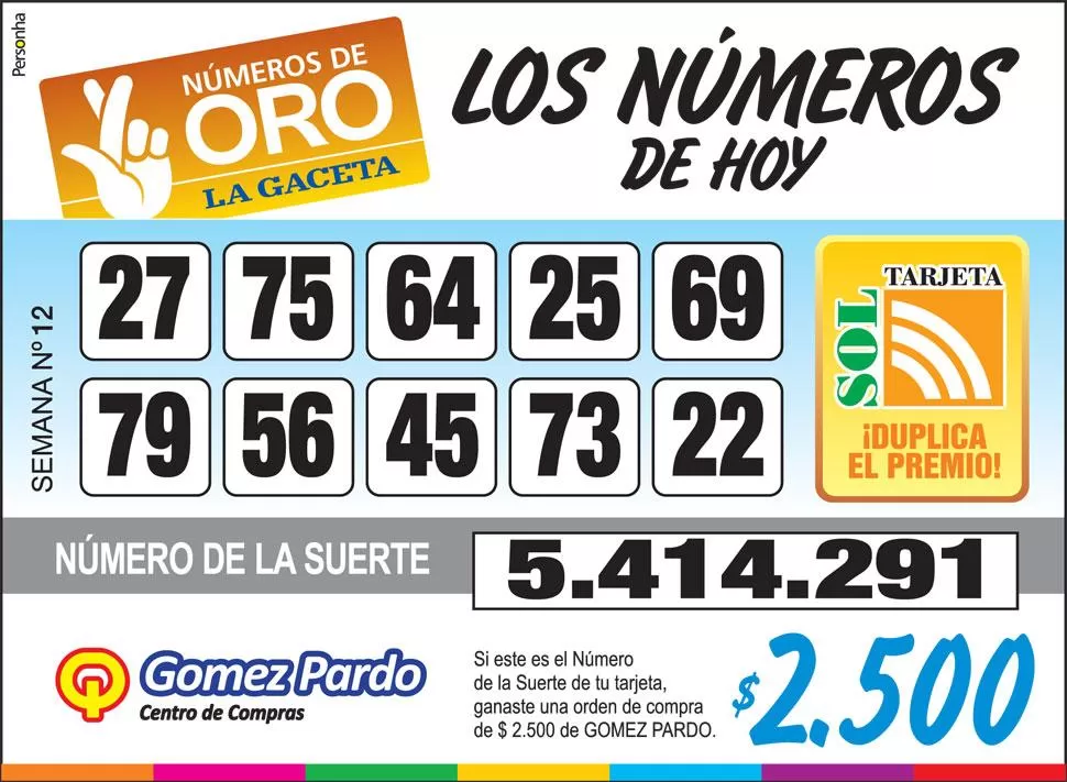 Los Números de Oro de LA GACETA