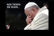 Los hinchas de River festejan y se burlan de San Lorenzo con afiches