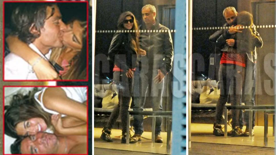 BESOS Y DESPEDIDA. La revista publicó imágenes de Antoniale con otro hombre y del adiós con Rial. FOTOS REVISTA CARAS