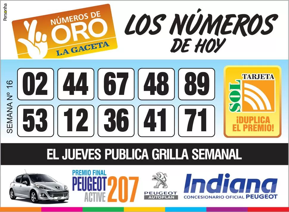 Los Números de Oro de LA GACETA