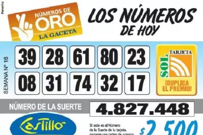 Los Números de Oro de LA GACETA