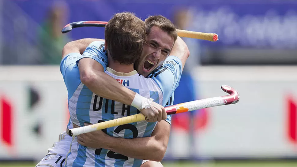 UN SUEÑO. Los argentinos necesitan un punto para entrar, por primera vez, entre los cuatro mejores del mundo. FOTO TOMADA DE FIH.CH/EN/RABOBANKHOCKEYWORLDCUP2014