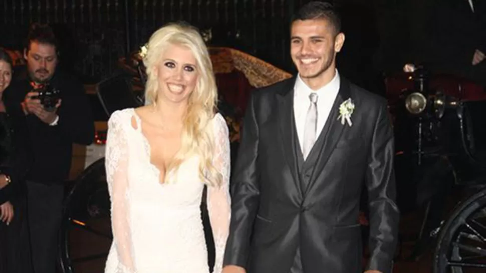 EL MOMENTO ESPERADO. Wanda Nara y Mauro Icardi se mostraron radiantes. FOTO TOMADA DE LANACION.COM