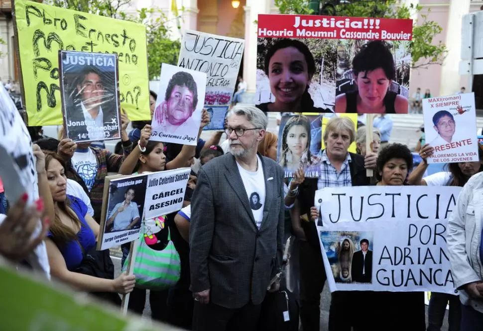 FUERTE PRESENCIA. El padre de Cassandre se volvió un referente en el reclamo de los cambios en las investigaciones penales y en el proceder de la Policía. la gaceta / foto de jorge olmos sgrosso (archivo)
