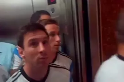 Un argentino se encontró con Messi, Mascherano, Higuaín y Lavezzi en el ascensor