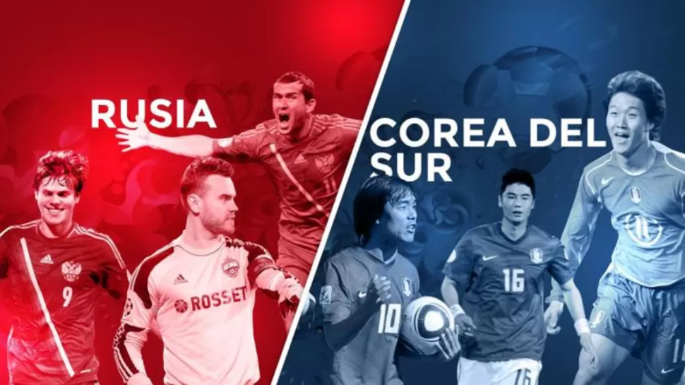 Rusia vs. República de Corea: Alineaciones