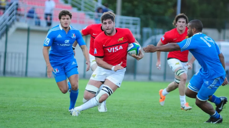 EMBAJADOR NARANJA. Lisandro Ahualli será el octavo y capitán de Los Jaguares en el partido ante Georgia. PRENSA UAR