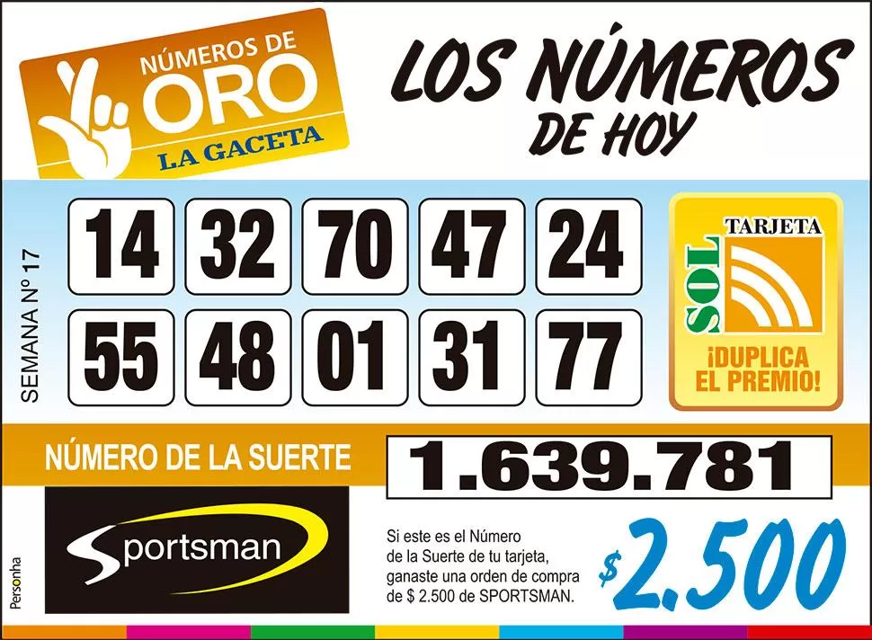 Los Números de Oro de LA GACETA