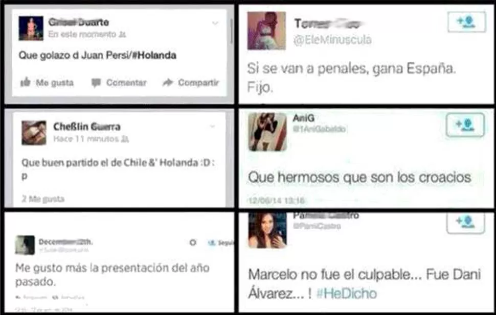 COMENTARIOS. Algunas de las apreciaciones que aparecen en Las Mujeres y el Mundial. CAPTURA DE PANTALLA.