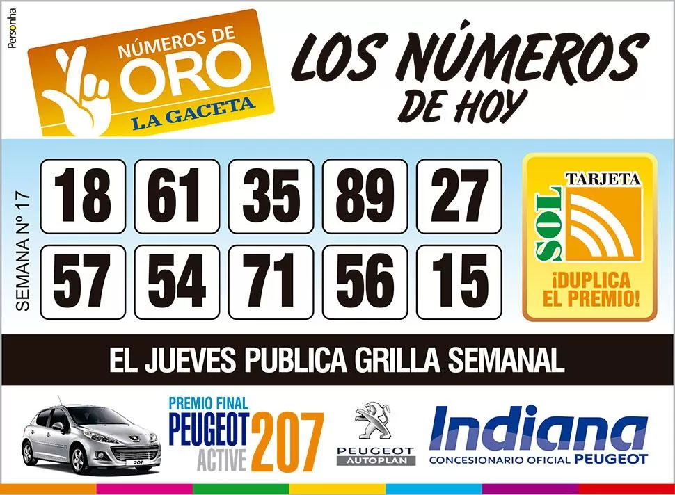 Los Números de Oro de LA GACETA