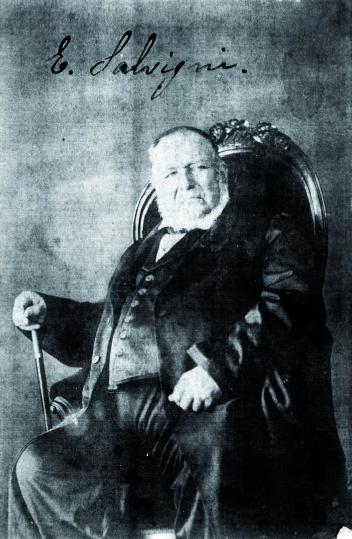 EMIGDIO SALVIGNI. Fotografía, de los últimos años, del guerrero italiano que se casó y falleció en Tucumán. la gaceta / archivo