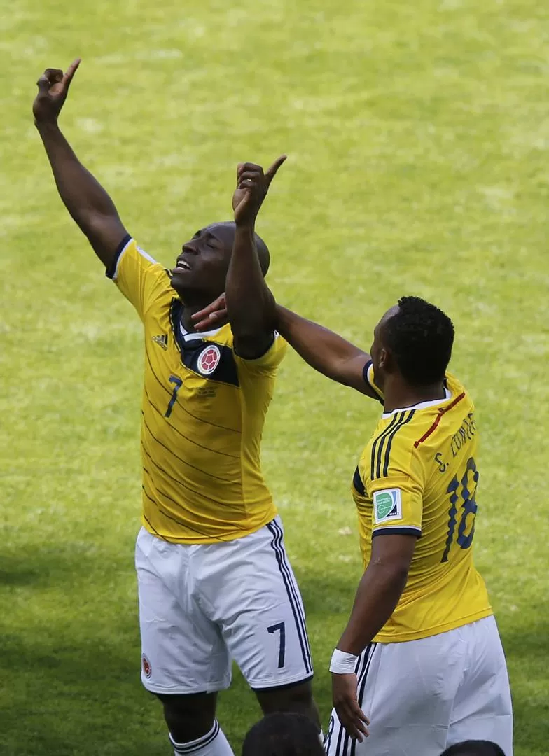 PONE FIESTA. Armero festeja sus goles a puro baile, y quiere seguir así en Brasil. reuters