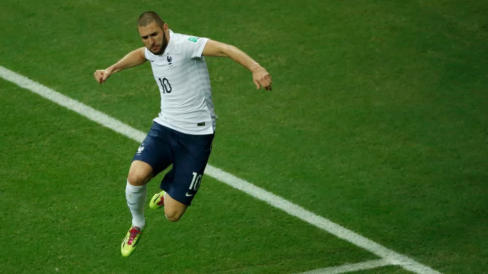 CRACK. Benzema sacó chapa como para ser uno de los goleadores del Mundial. REUTERS