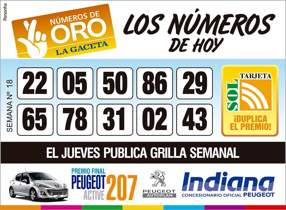 Los Números de Oro de LA GACETA