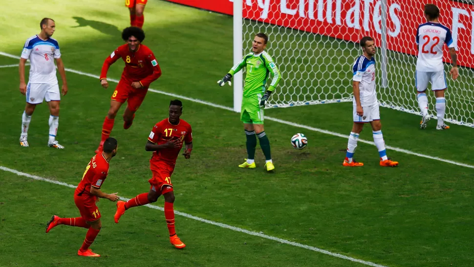 HISTORICO. Origi, con 19 años, se convirtió en el belga más joven que anota en una Copa del Mundo. REUTERS