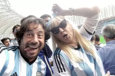 Sin Photoshop: Susana estuvo en Porto Alegre alentando a la Selección